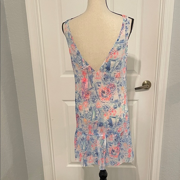 Lilly Pulitzer Blue and Pink Swim Cover Up - Picture 4 of 6